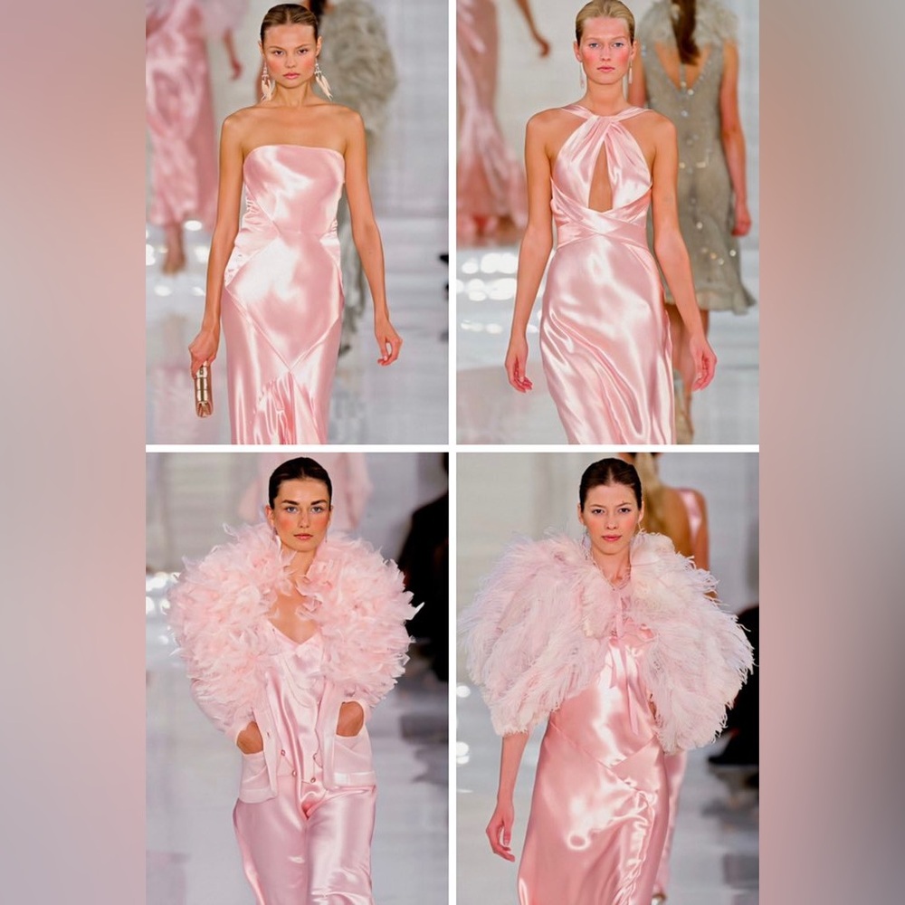 RALPH LAUREN COLLECTION PINK SILK DRESS - Picture 8 of 11